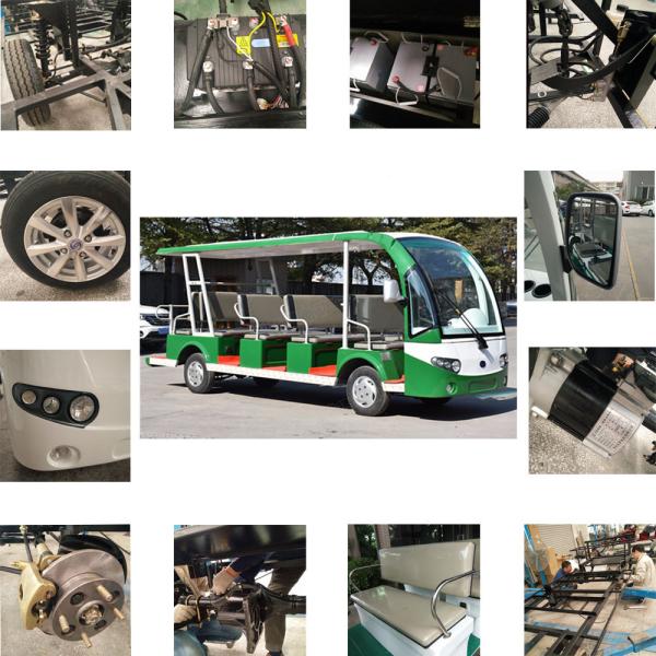 Long Range Sightseeing Car 72V AC System 15 Passenger Mini Bus 4 Wheel Electric Vehicle
