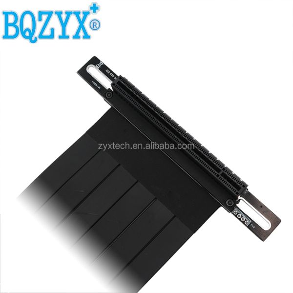 High Quality 90 Degree Vertical PCI-E Riser Cable with Male to Female Porous Design for Flexible GPU Extension