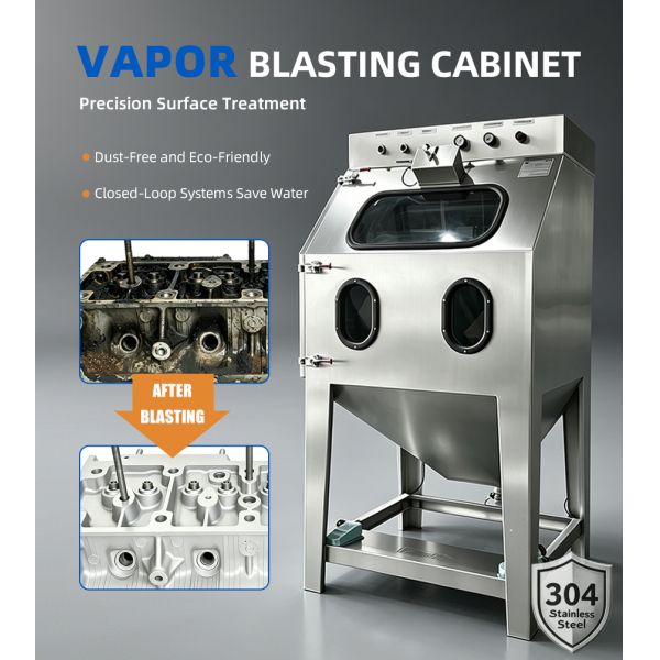 Wet Blasting Cabinet Water Circulation Dustless Sand Blaster vapor Blasting for Mold Rust Carbon Cleaning Slurry Blaster