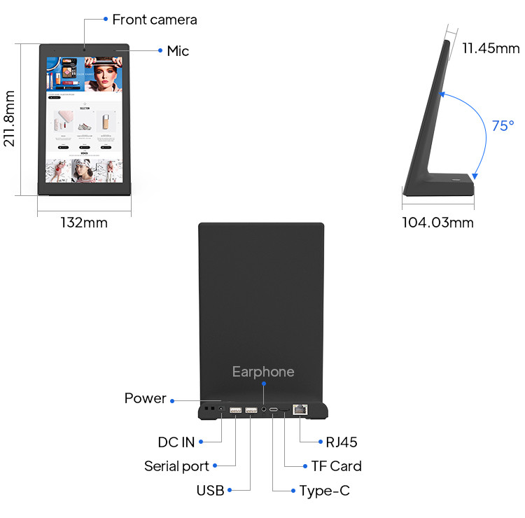 L формирует ПК планшета дисплея Pos распознавания лиц Usb Wifi приказывая терминальный с NFC
