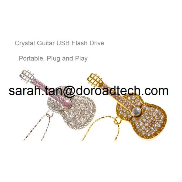 New Cute Jewelry Guitar USB Flash Drives Full Capacity Guaranteed