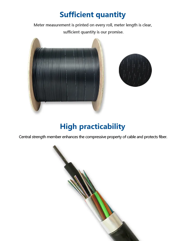FTTH câble optique enterré fil GYTA extérieur pour la communication tube lâche câble blindé léger
