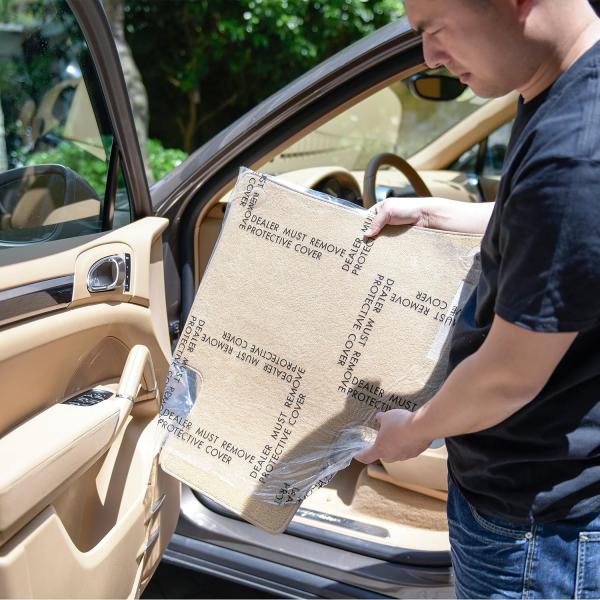 Auto Adhesive Floor Mat, 4 Mil Car Carpet Protector Film | 100 Mats Per Roll | 24 Wide, 200' Long