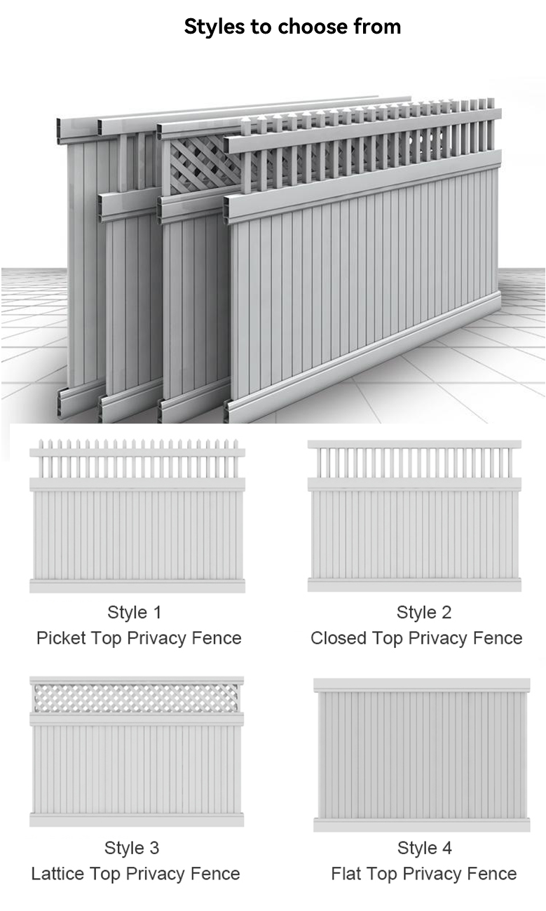6 Feet * 8 Feet Width Pvc Privacy Fence Outdoor Security Fence