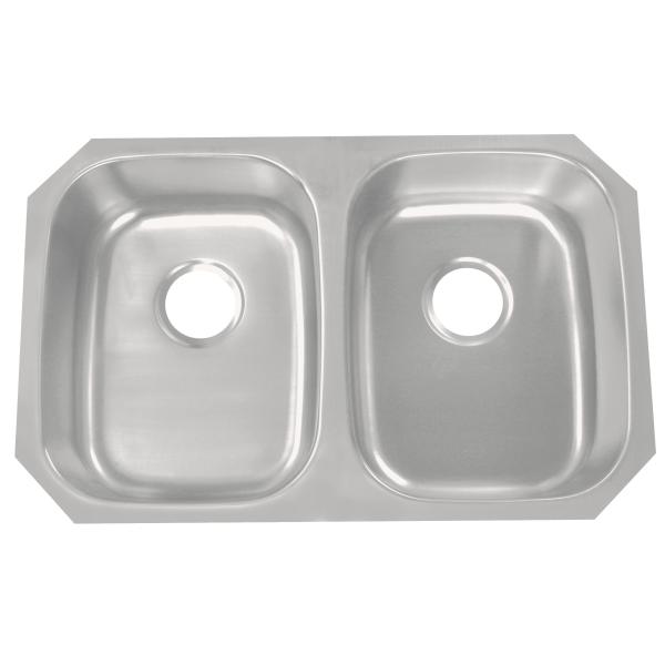 Кухонная раковина шара 29 дюймов двойная с углами 15 Мм изогнутыми радиусом