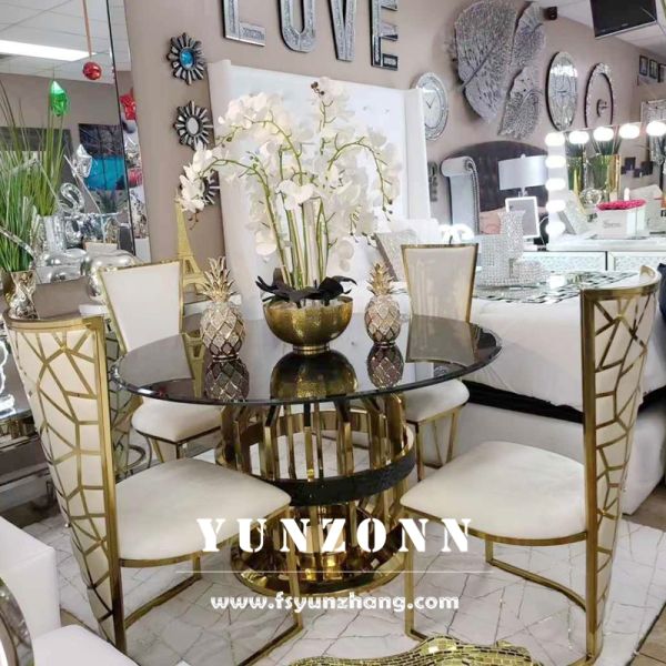 High Quality Luxury Wedding Design Stainless Steel Event Round Dining Table