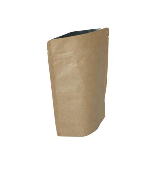 Clear paper pouch kraft bag stand up zipper pouch food grade pouch
