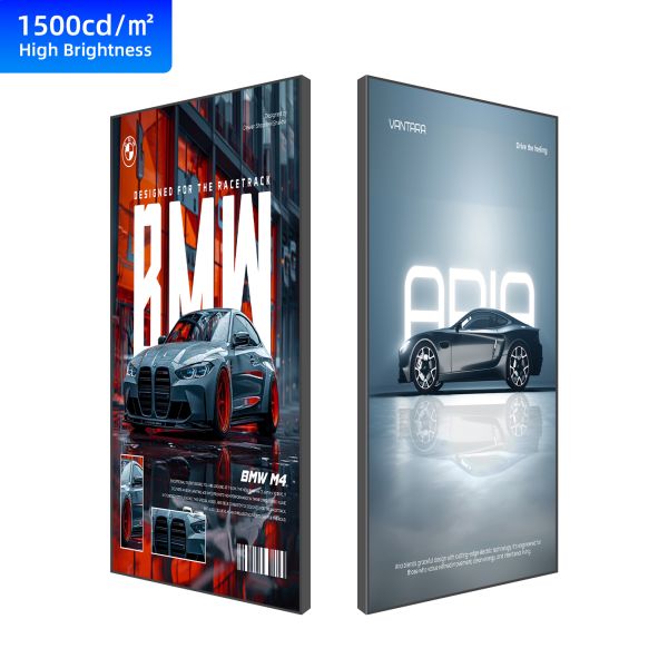 1500 Nits Large Digital Display Screen 55 65 75 4K UHD LCD Panel For Auto Show Brand Centers