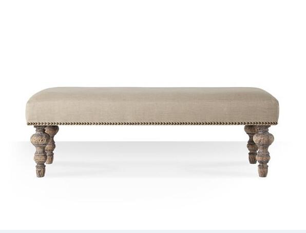 french vintage fabric upholstered wooden bench antique bedroom solid rustic wood benches