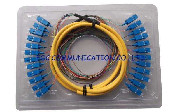 LSZH SC Fiber Optic Pigtail Multi Core Distribution Fan Out Singlemode