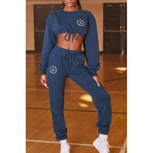 Longue forme physique Tracksuits convenable lâche occasionnel de femmes de