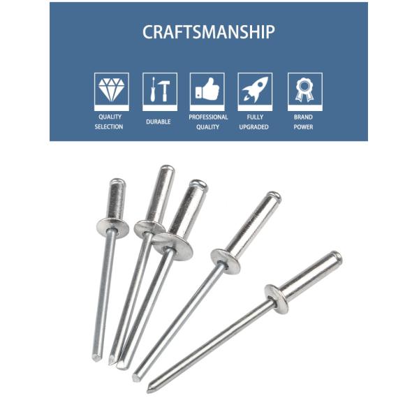 Sliver Car Maintenance Accessories Self Plugging Open End waterproof rivets aluminum