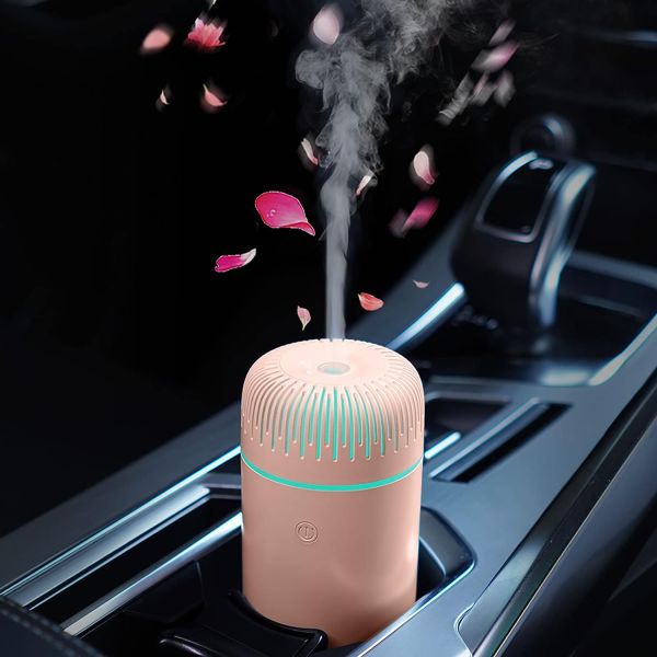New USB Mini Portable Air Freshener Fragrance Aroma Perfume Essential Oil Humidifier Diffuser With 7 Colors Light for Car