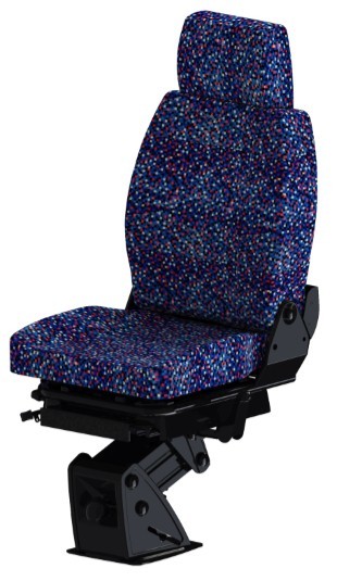 Adjustable Headrest Height Railway Train Driver Seat 590mm × 620mm × 1285mm