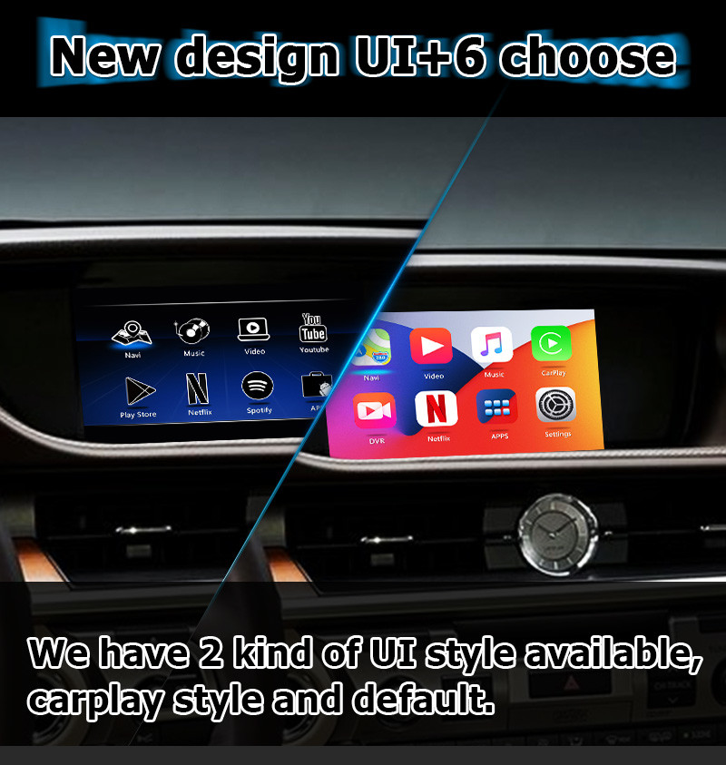 Коробки навигации андроида интерфейса ES250 ES350 ES300h Lexus автомобиль carplay видео- автоматической carplay опционный и андроида