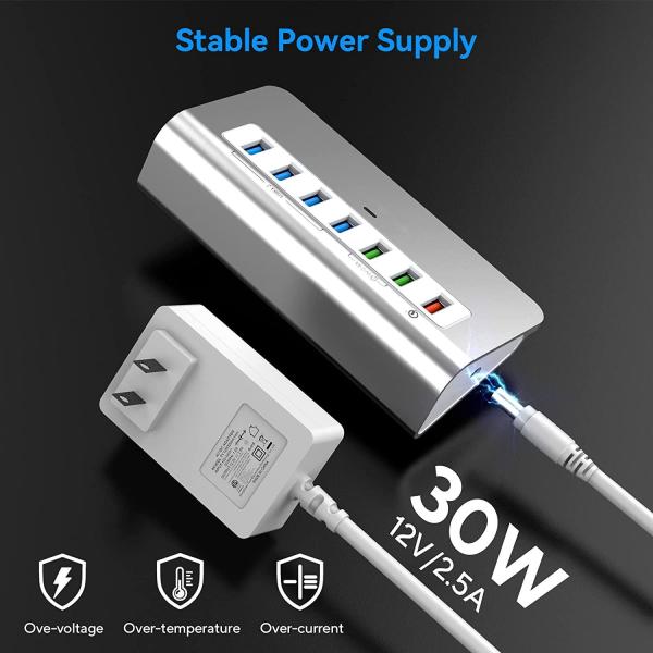 Мульти дисплейный порт USB C Hub 30 Вт для ноутбука ПК настольный Macbook