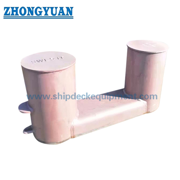 Welded Steel Double Bitt Mooring Bollard | ISO 13795 Type A with Compact Base