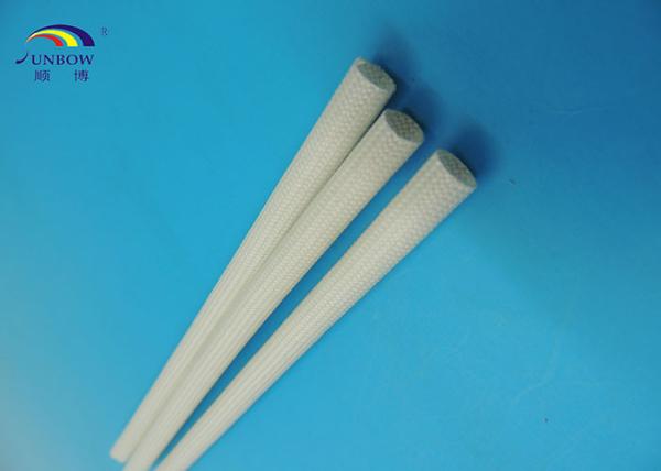 1200V White Color Silicone Resin glassfiber sleeving For Automotive Wiring Harness