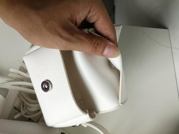 Small Crossbody bag with purse and tassel onside classic white colour for women shoulder bag handbag