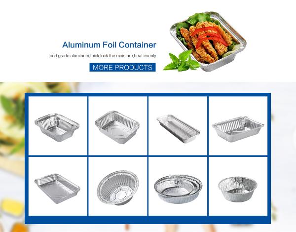 Aireline Rectangle Shaped, Disposable Aluminum Foil Pan, Take-Out Food Containers, Foil Cake Cup