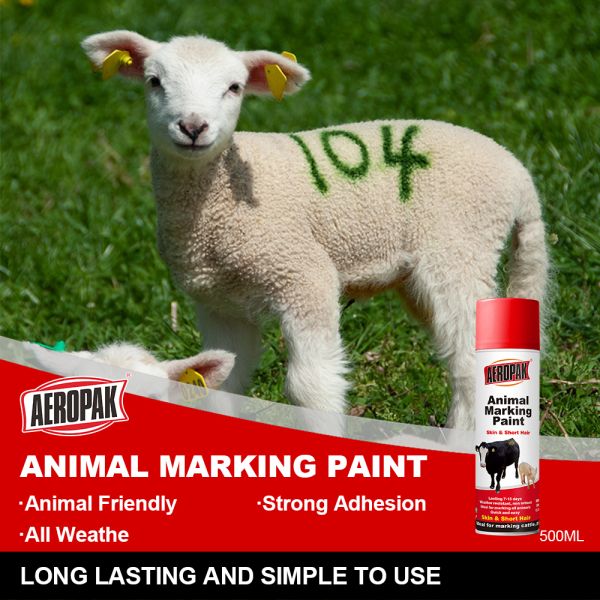 AEROPAK Animal Marking Liquid Coating Spray Paint 500ml Strong Adhesion Livestock Spray Paint Marker