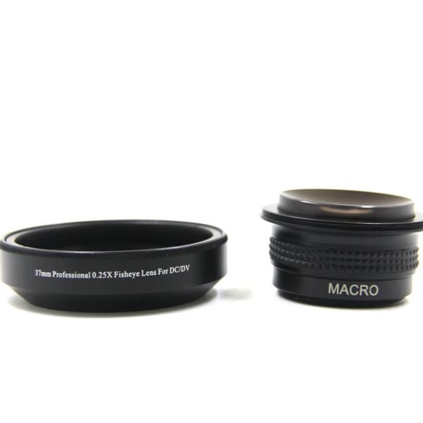 Professional 0.25X Fisheye Phone Camera Lens Aluminum Optical Glass Material