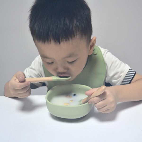 Silicone Baby Tray Silicone Bowl Baby Customized  New Arrivals Round Shape Bpa Free  With Spoon