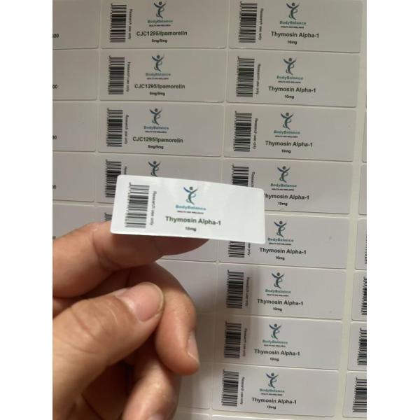 Thymosin Alpha-1 Peptide Adhesive Vial Labels 2ml Peptide Self Adhesive Bottle Labels