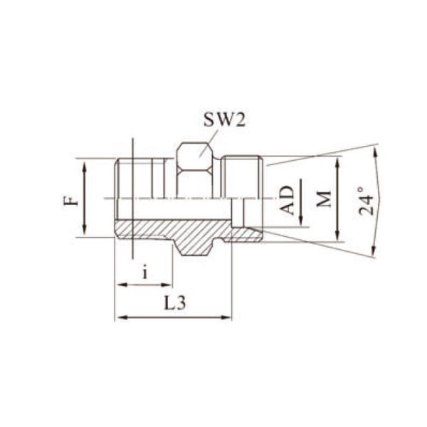 Stud Couplings Hydraulic Pipe Fittings NPT American Taper Pipe Thread GE - NPT Series