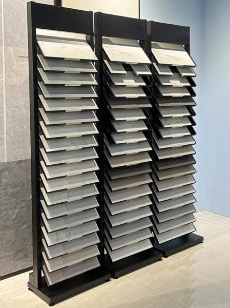 Freestanding Tower Stone Display Stand 400 X 300mm With Shelves
