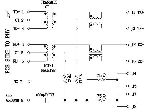 крест LPJ4011CNL Magnetics порта Rj-45 Jack Основания-T 13F-60NDK2NL 10/100 одиночный