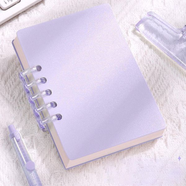 A7 Portable Notebook with Top Spiral Coil Hardcover Paper PP Cover for Students' Notes Planner Diary School Office Supplies