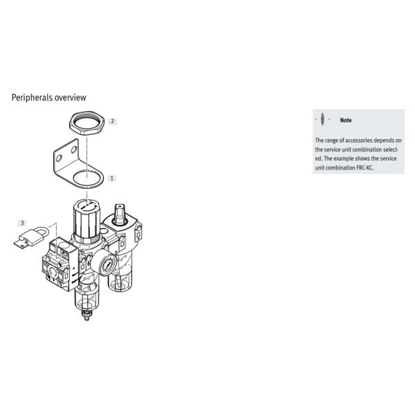 FESTO FRC-3/8-D-7-MINI-MPA 40μM Пневматический регулятор фильтра воздуха