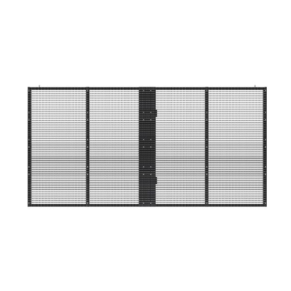 Écran d'affichage LED transparent 1000X1000mm 1X1m Panneau mural accrocheur numérique pour verre de magasin