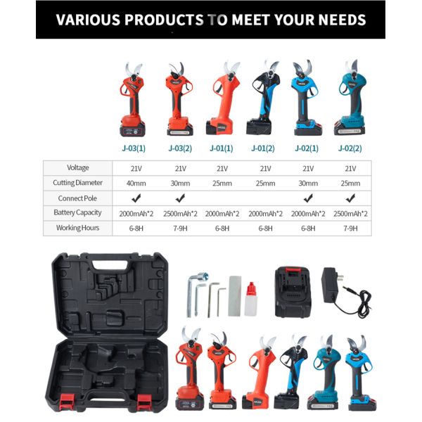 High Quality Cordless Pruning Shears Garden 4A 45mm Electric Pruner Shear