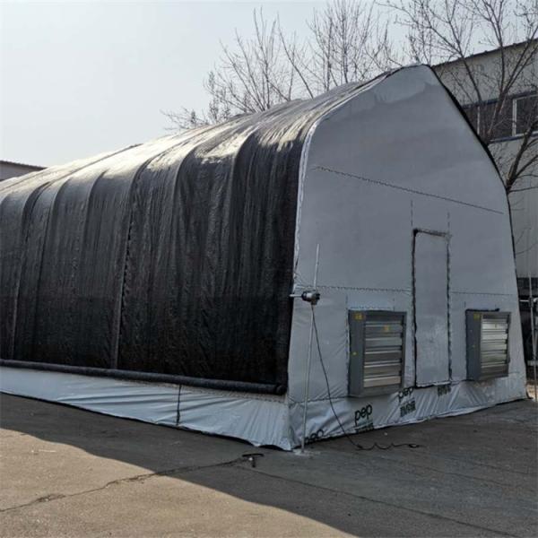 Single Span Tunnel vegetable Light Deprivation Greenhouse Length 30-45ft