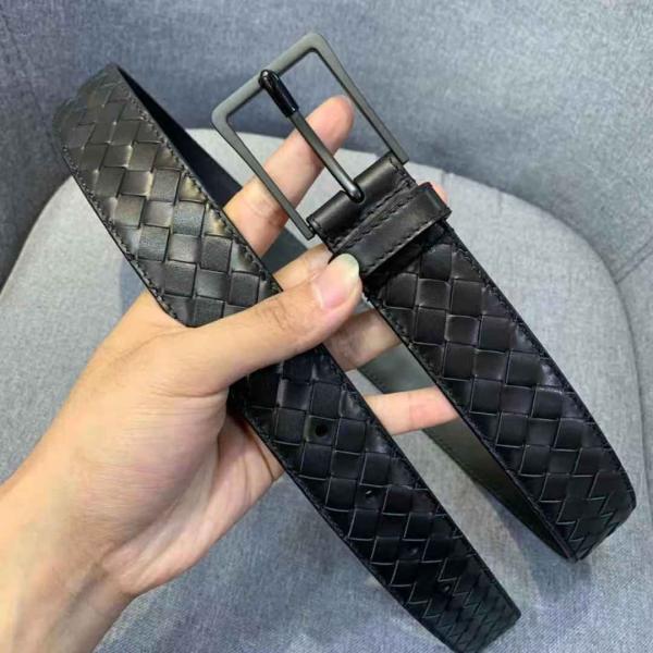 Ссадина Tearproof пояса ISO9001 Брауна людей черная кожаная заплетенная анти-