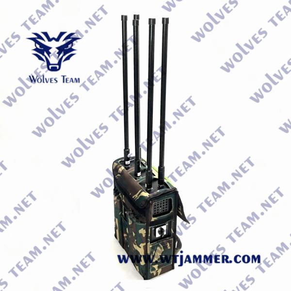 faixas 920MHz 5 militares do jammer do sinal do zangão de 90W GPS WIFI 5.8G