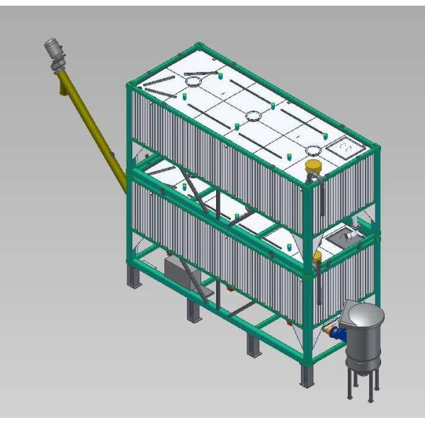 Portable Horizontal Cement Silo Pressure Safety Valve Batching Plant Cement Silo Low Profile Cement Silo