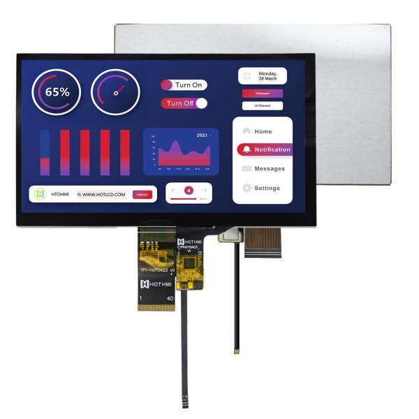 7.0TFT LCD Display1024x600 LVDS Capacitive touch Optical Binding
