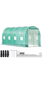 Heavy-Duty Poly Balcony Large Walk In Tunnel Plastic Greenhouse Tent For Winter Indoor Garden Winter PVC Mini