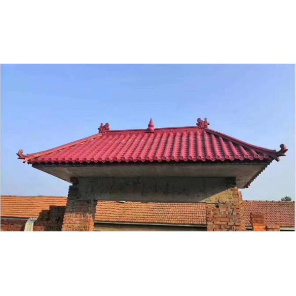 Antique Style Grey Synthetic Resin Roof Tile ASA Coated Plastic Sheet For Roofing