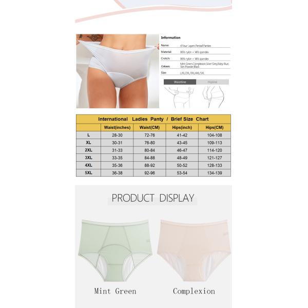 Plus size Underpants Calcinha Feminina Leak-Proof Ladies Briefs Bragas Women's Underwear