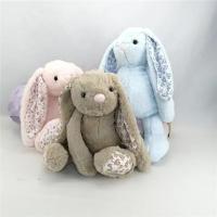 Jouet en peluche bleu, jouet fourré de lapin, jouet de confort pour bébé, poupée d'accompagnement, dessin animé.