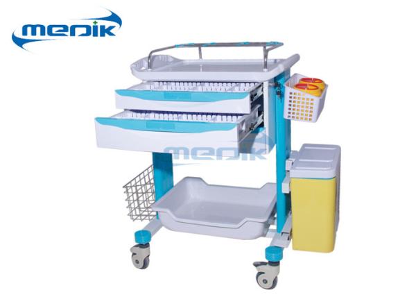 Movable ABS Hospital Trolley Clinical Medicine Medical Crash Cart Delivery Trolley