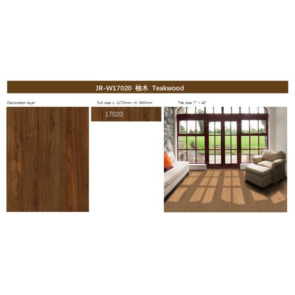 лист 5mm SPC справляясь Teakwood Burlywood GKBM JR-W17020 Eco дружелюбный коррозионностойкий ультра светлый