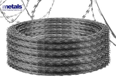 Arame farpado galvanizado arame farpado fita de barbear arame farpado, arame farpado para cercas de arame farpado, 98 pés por rolo