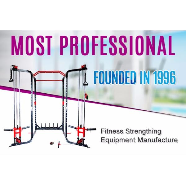 Multi Functional Trainer Smith Machine Cable Crossover Gym with and Grey/Black Design