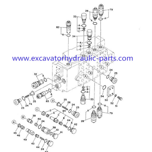 Hitachi Excavator Spare Parts 4242176 Valve Spare Parts EX200-1 Main Valve