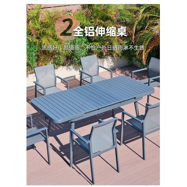 Outdoor Table and Chairs, Courtyard Patio Nordic Light Luxury, Villa Modern Minimalist Leisure Set, Sunproof & Waterproof Terrace Furniture Area